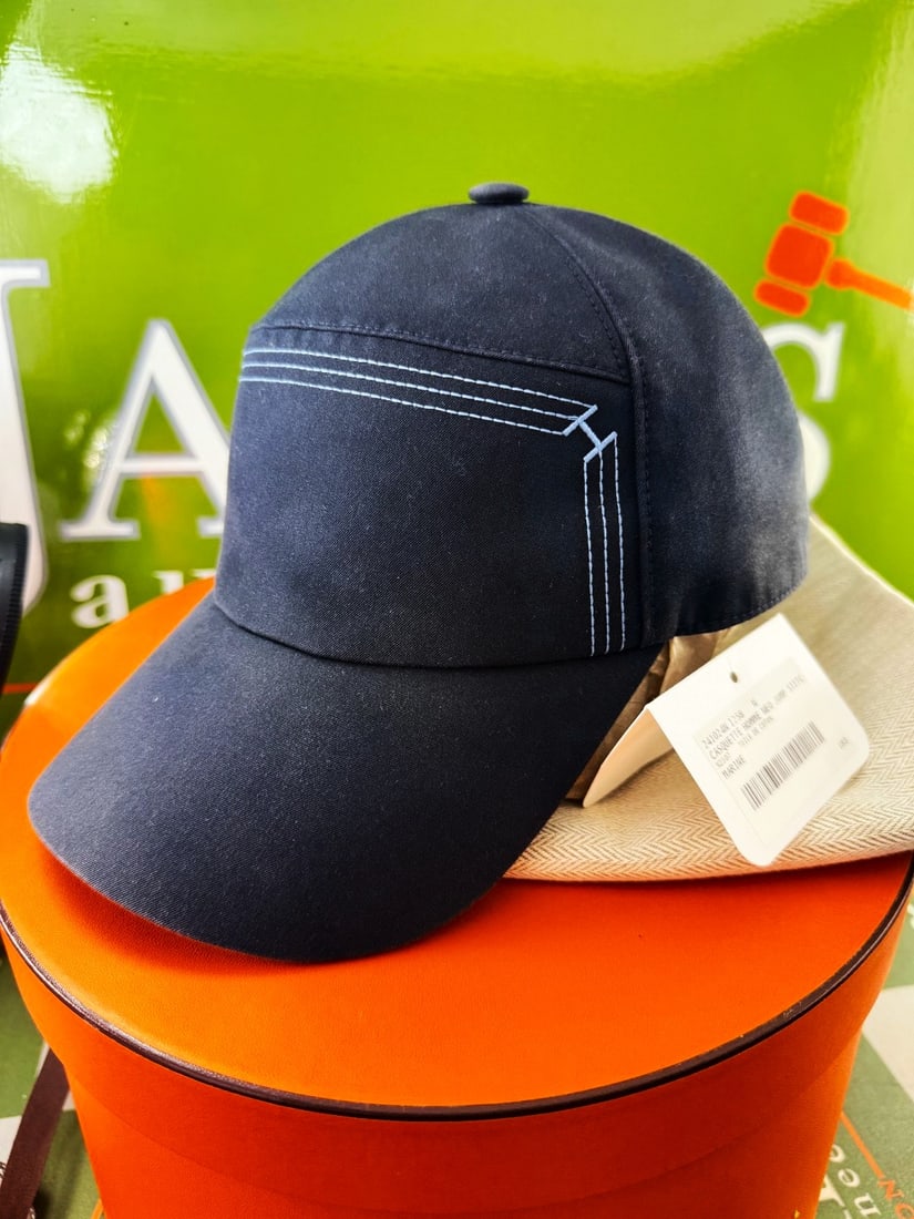 Hermes Paris Navy Neo Jump Stitch Edition Marine Cap - 6