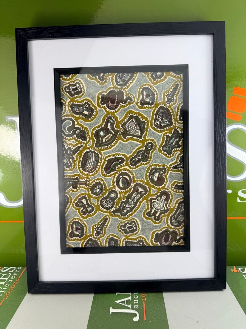 After Grayson Perry Sissy Liberty (grey) Fabric Framed Print: After Grayson Perry 'Sissy Liberty' (grey) print on fabric 8" x 11" framed