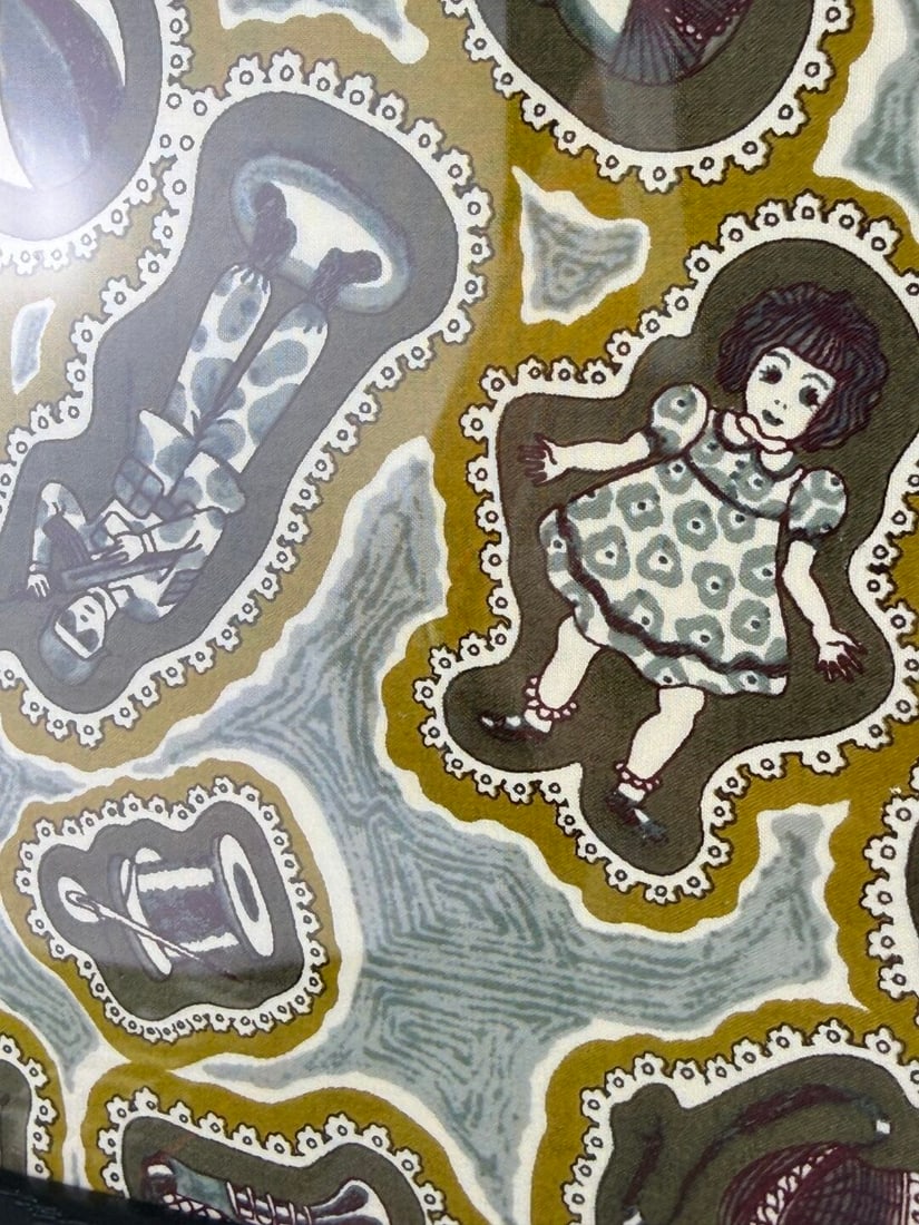 After Grayson Perry Sissy Liberty (grey) Fabric Framed Print - 3