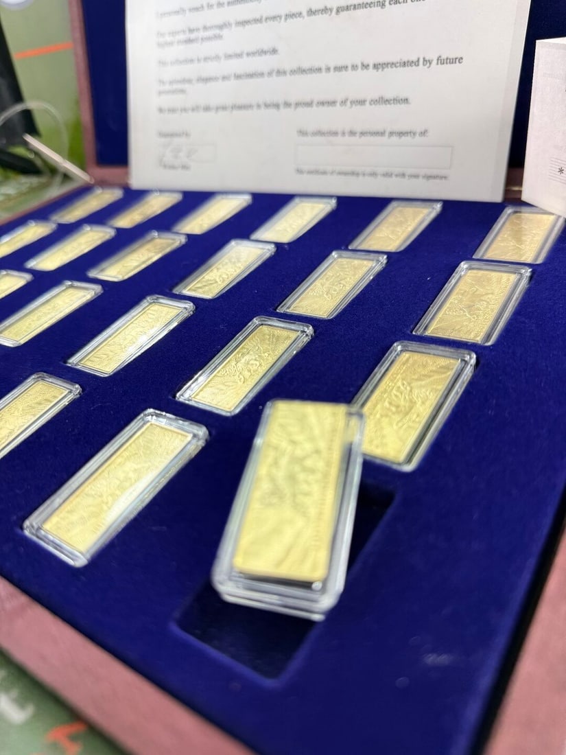 2023 Windsor Mint British Banknote Commemorative 24 K Gold Plated Ingots - 8