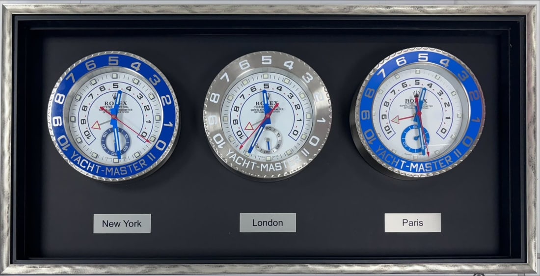 Rolex Yacht Master World Clocks Wall Mounted Display (1 of 3)