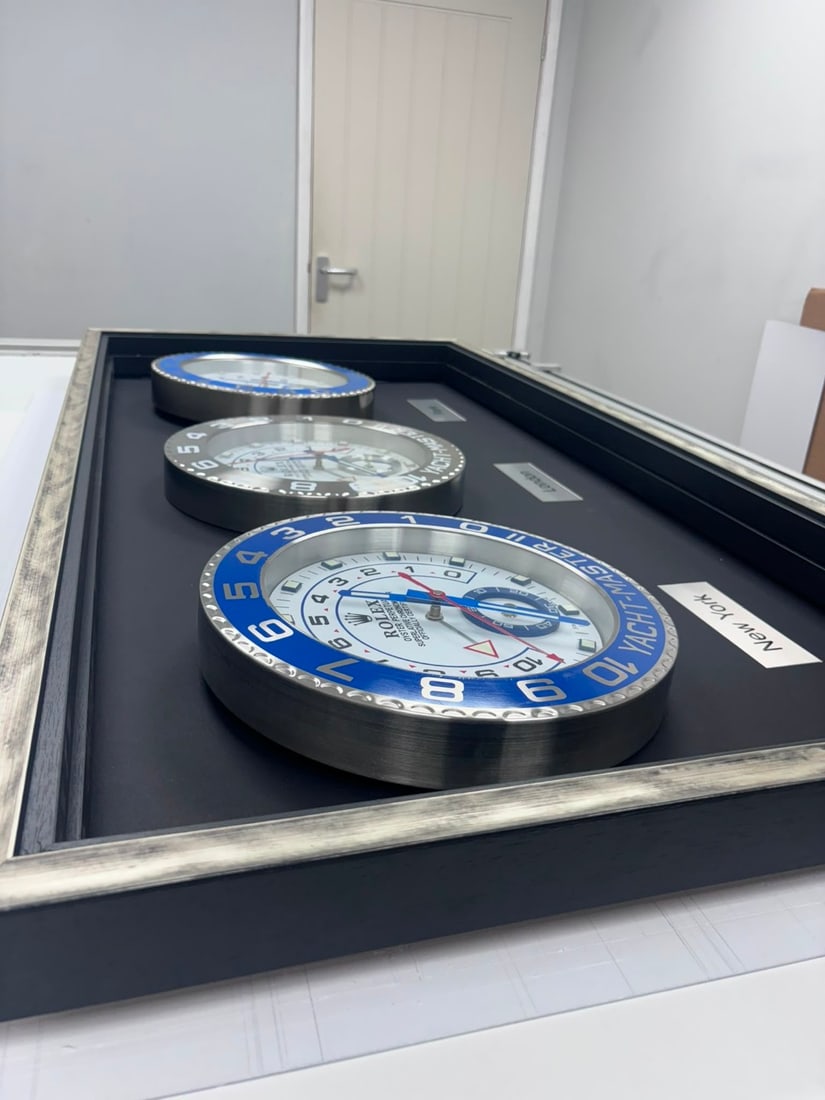 Rolex Yacht Master World Clocks Wall Mounted Display - 2