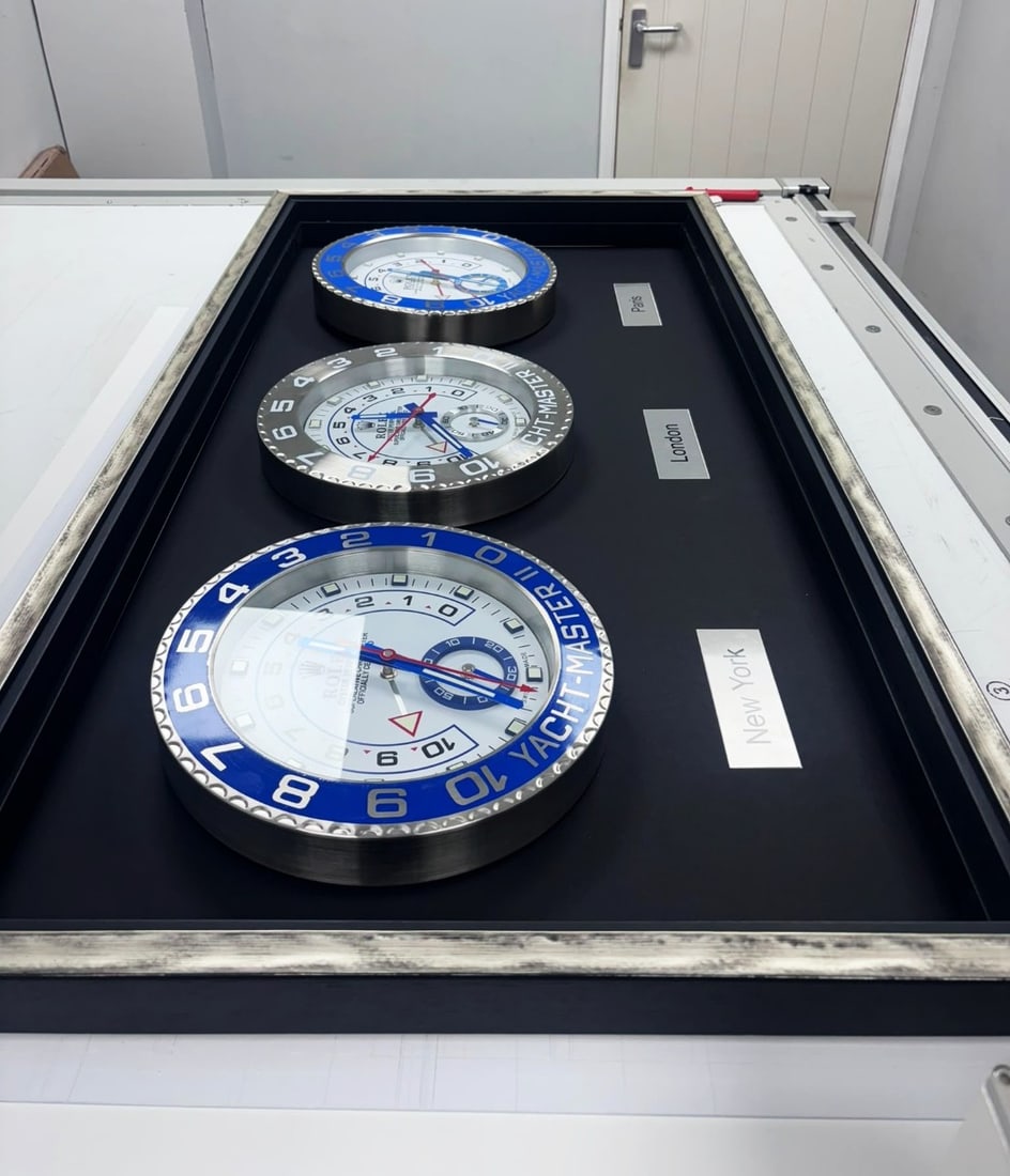 Rolex Yacht Master World Clocks Wall Mounted Display - 3