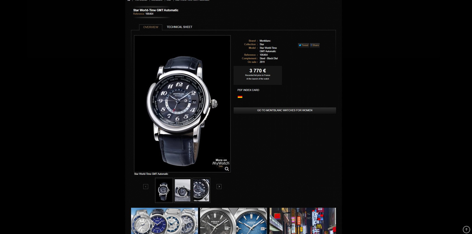 Montblanc Star World Timer Edition Automatic Watch. 2015 Example 42mm Bezel - 4