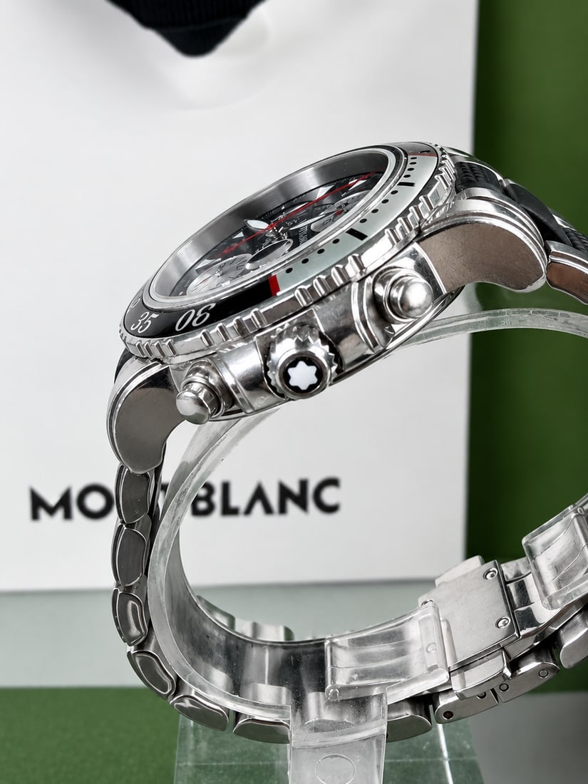 Montblanc Meisterstuck 7034 Black Sports Chronograph Date Automatic-Rare Example - 2