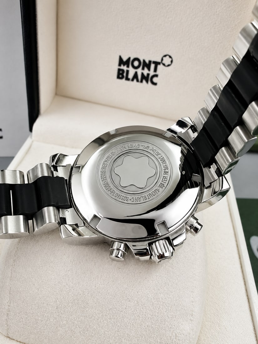Montblanc Meisterstuck 7034 Black Sports Chronograph Date Automatic-Rare Example - 5