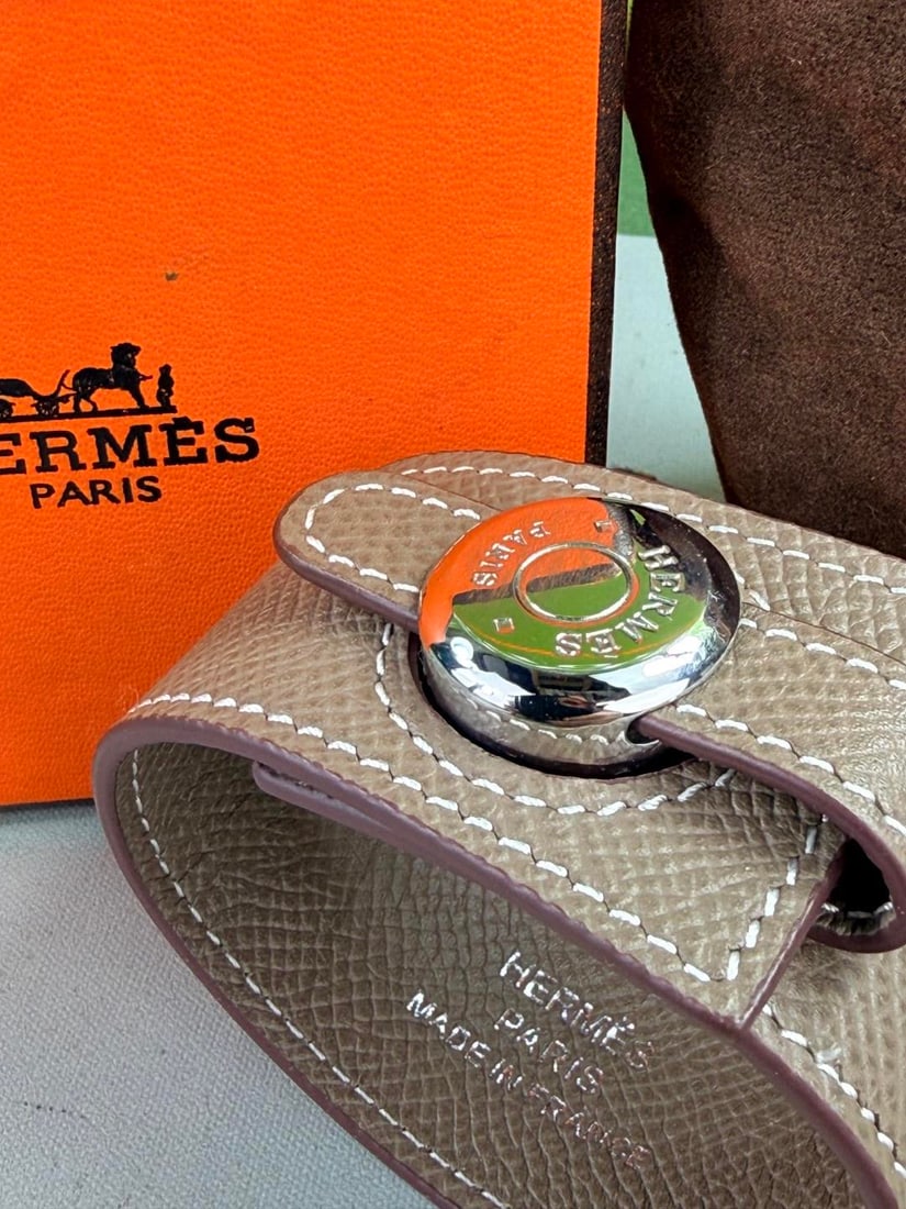 Hermes Paris Leather Dalvy Bracelet/Bangle - 5