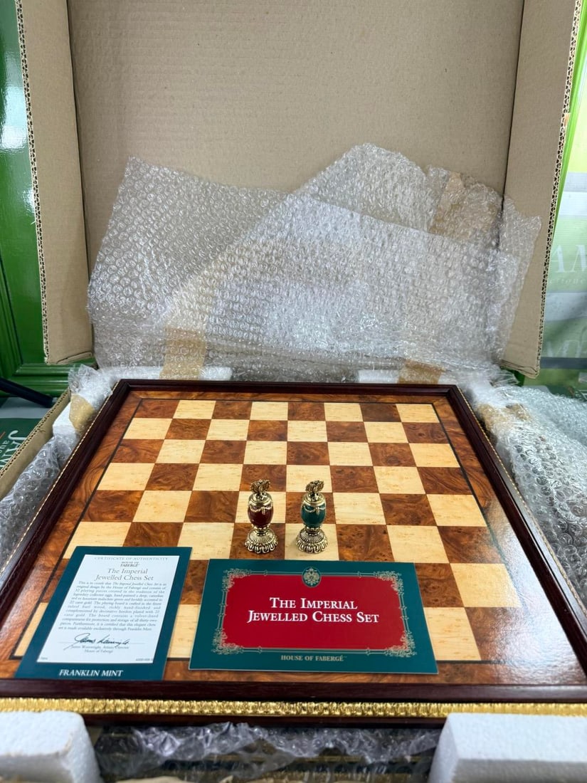 The Imperial House of Fabergé Chess Set-Rare Unopened Example 30 yrs-24 Carat Gold - 10