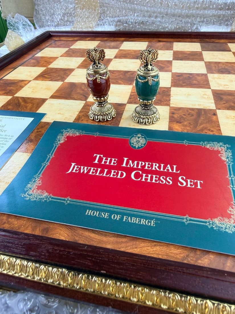 The Imperial House of Fabergé Chess Set-Rare Unopened Example 30 yrs-24 Carat Gold - 5