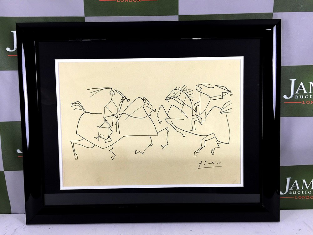 Original Pablo Picasso "The Horse" sketch signed & (1 of 2)
