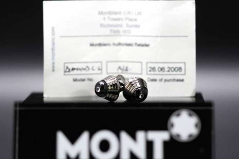 Montblanc special edition diamond cufflinks: Montblanc special edition diamond cufflinks