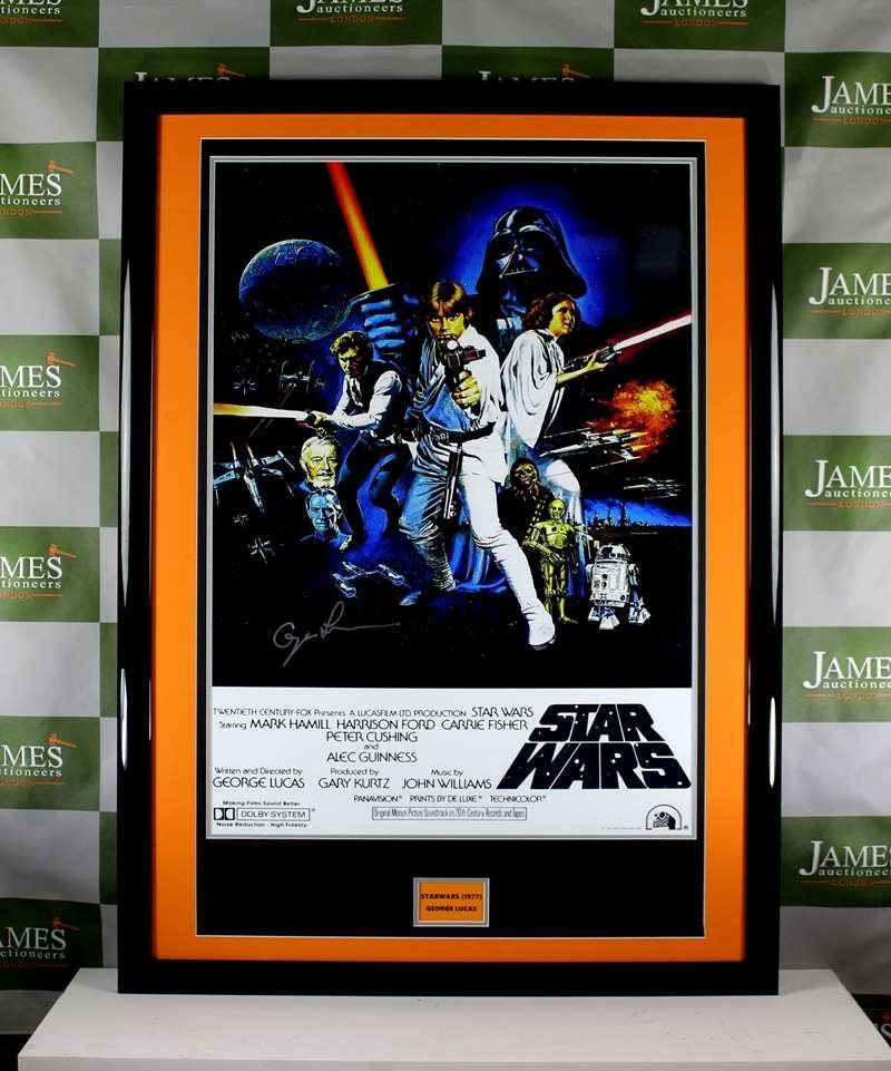 A Star Wars Promotional Cinema Poster Signed By (1 of 2)