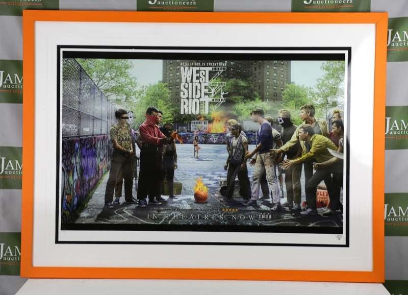 JJ Adams -West Side Riot sold out 57/57: JJ Adams -West Side Riot sold out 57/57 ltd edition wishbone COA included and signed by artist