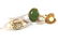 3Ladies Gold Rings: Jade, Pearl, Diamond (6.5-7) - 3