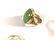 3Ladies Gold Rings: Jade, Pearl, Diamond (6.5-7) - 5