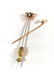 lot of 2 Victorian Gold, Diamond, Opal Stick lapel pins - 2