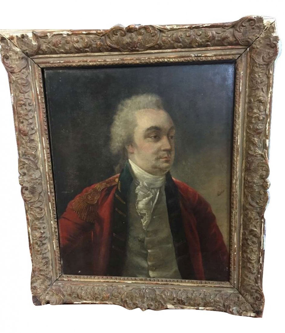 18th Portrait of British Officer Manner of Gainsborough (1 of 9)