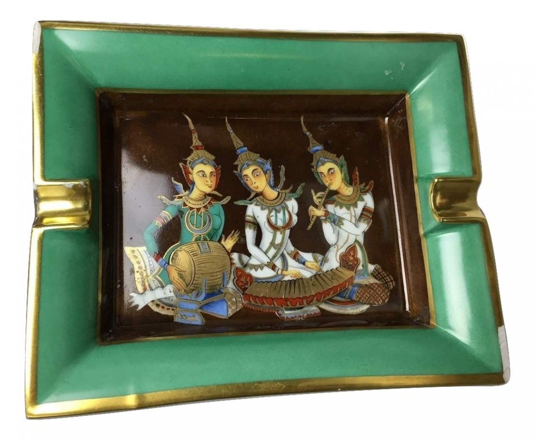 Hermès Hand Painted Porcelain Ashtray #3 (1 of 6)