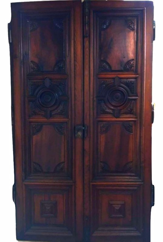 17th c. Carved Wooden Castle Doors from Yorkshire set 2 (1 of 8)