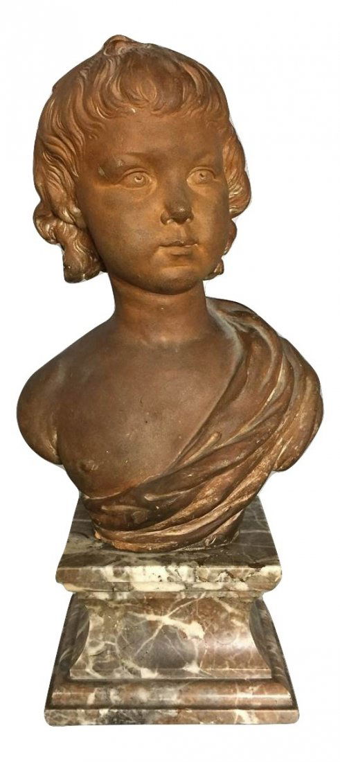 Augustin Pajou (1730-1809) Terra Cotta Bust Sculpture (1 of 9)