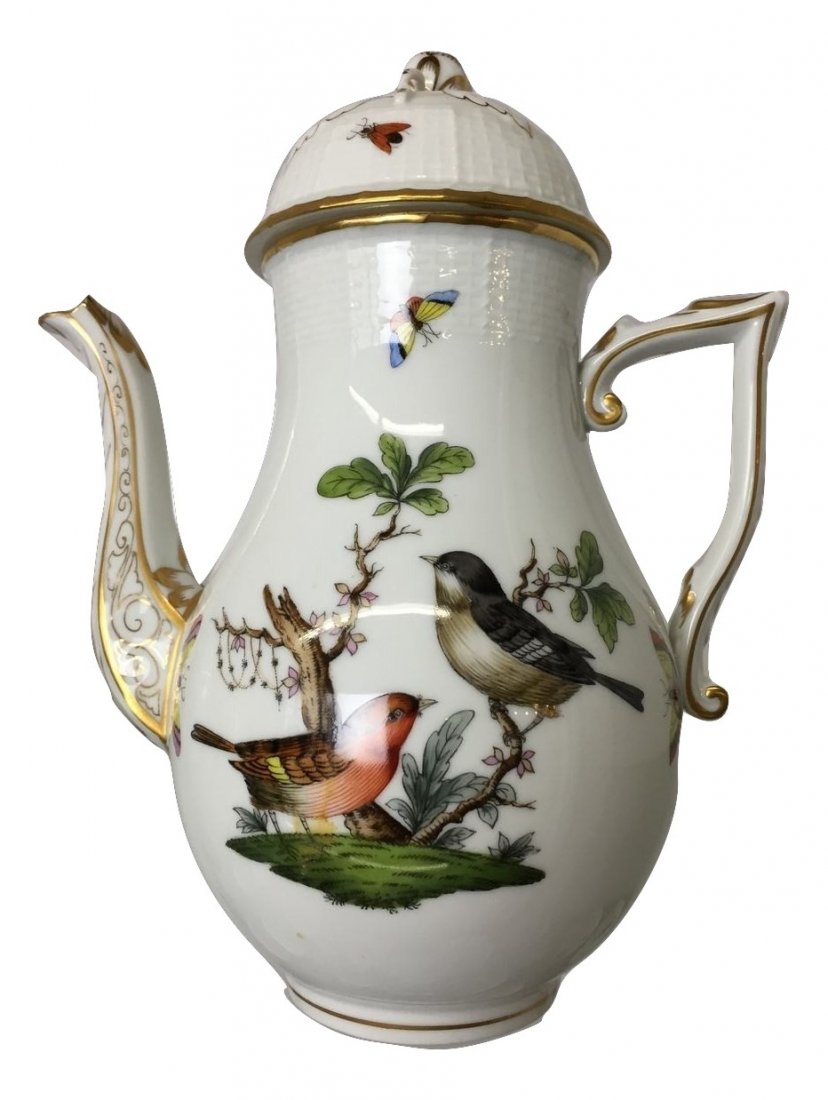 Herend Rothschild Fine Porcelain Tall Coffee Pot (1 of 5)