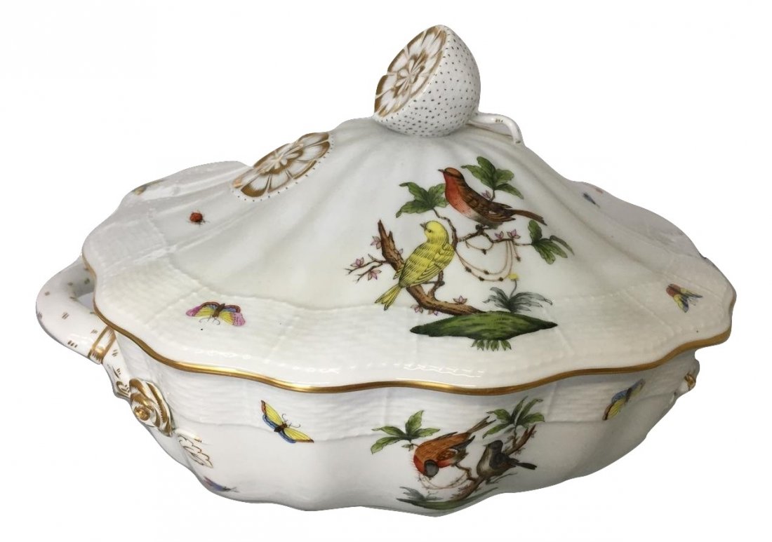 Herend Rothschild Fine Porcelain Large Lidded Tureen (1 of 6)