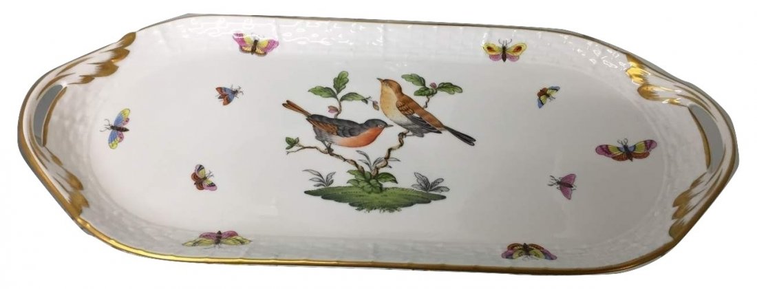 Herend Rothschild Fine Porcelain Oval Sandwich Tray (1 of 4)