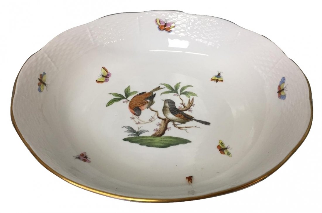 Herend Rothschild Fine Porcelain Open Vegetable Dish (1 of 4)