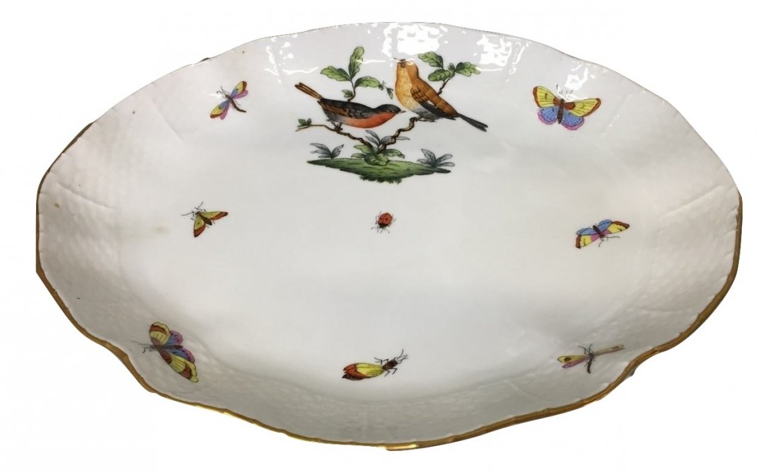 Herend Rothschild Fine Porcelain Salad Bowl Serving Pla (1 of 4)