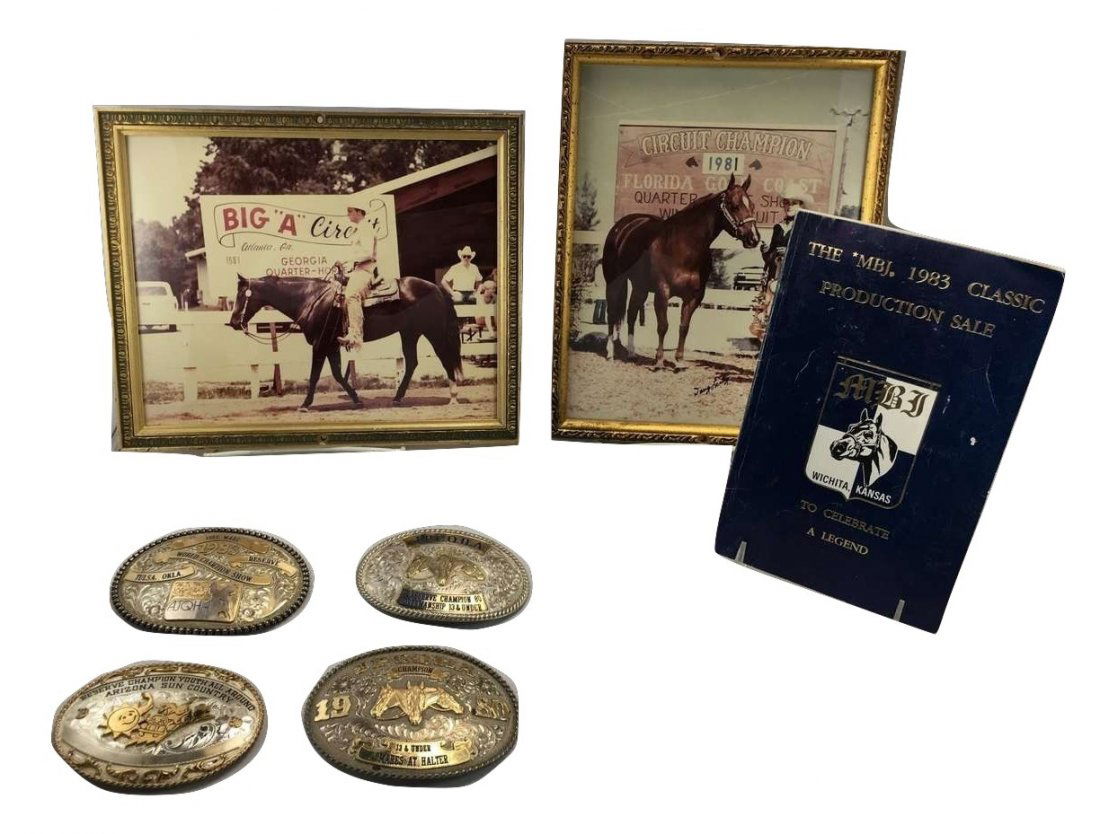 Gary Gist 4 Horse Belt Buckles Sterling Silver 10K Lot (1 of 7)