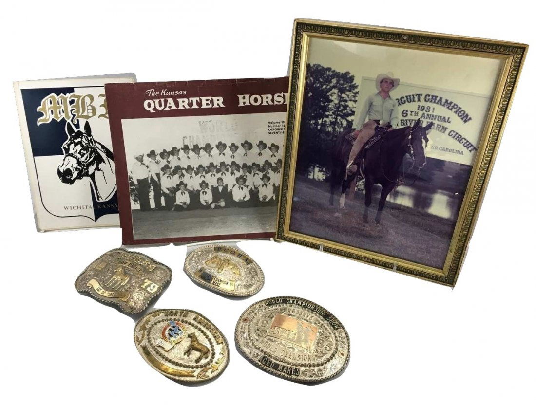 Gary Gist 4 Horse Buckle Awards Sterling & 10K lot2 (1 of 7)