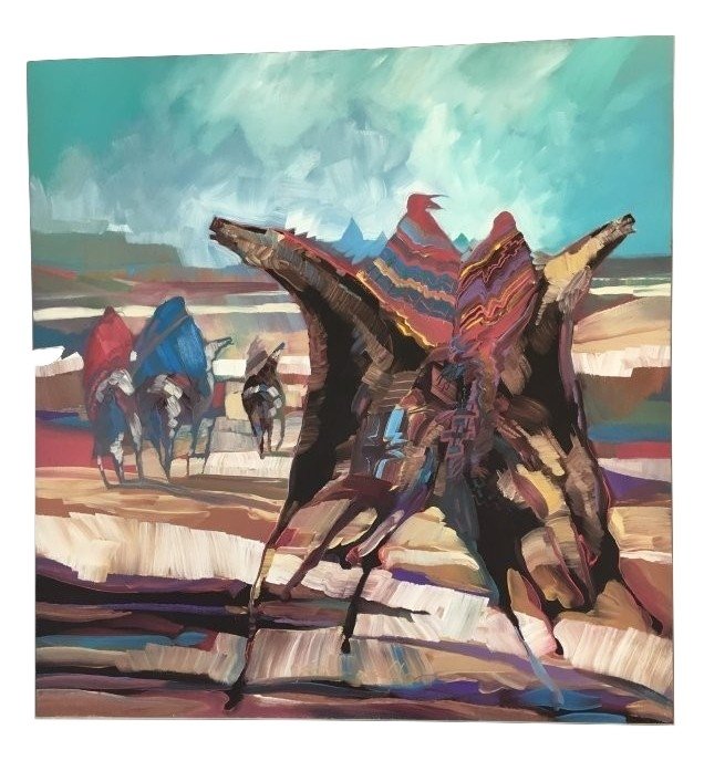 Bruce C. Nowlin Oil Painting "Runs with this Dream" (1 of 8)