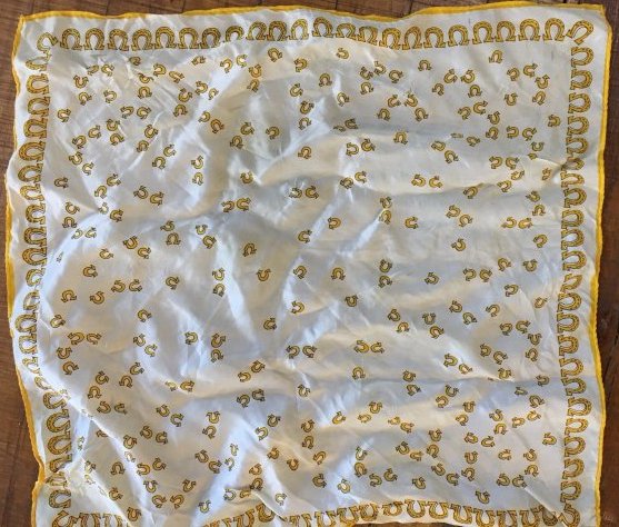 Authentic Hermès Silk Scarf 12" Horse Shoe Pattern (1 of 3)