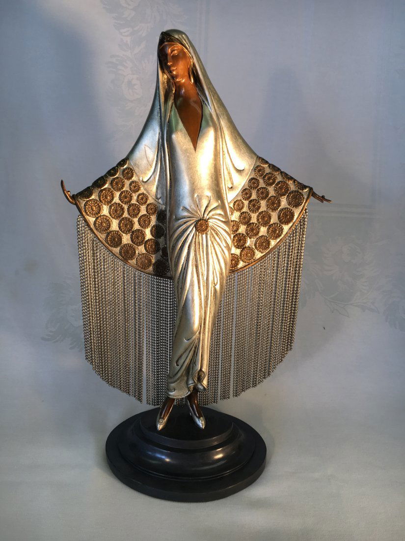 "Beloved" white gold over bronze sculpture by Erte' (1 of 9)