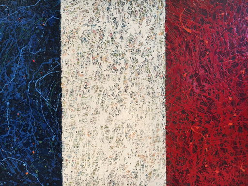 Vive La France Abstract Painting By Karl Mueller Jan 08 2017 Carrell Estate Sales Llc In Mo
