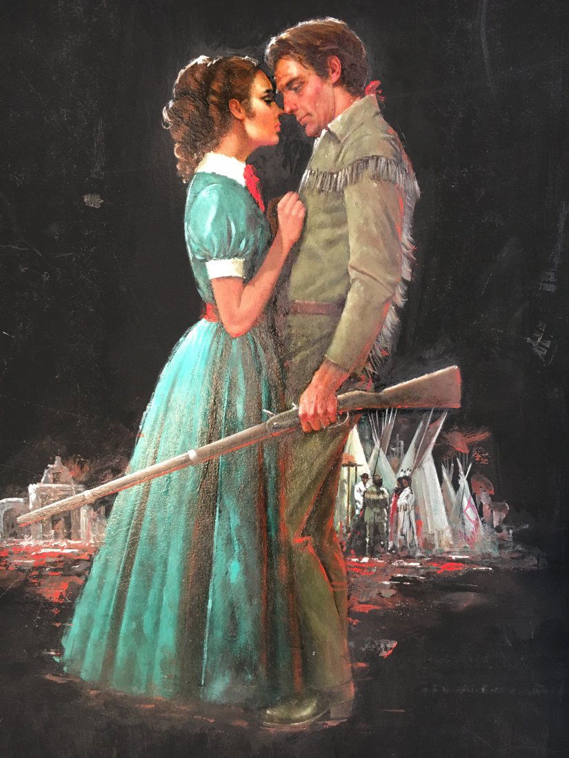 Lou Marchetti original book painting "Timothy Baines": Here is the original illustration artwork (oil on board) for the novel "Timothy Baines". It measures 22" x 30". it was purchased from his estate in New York.