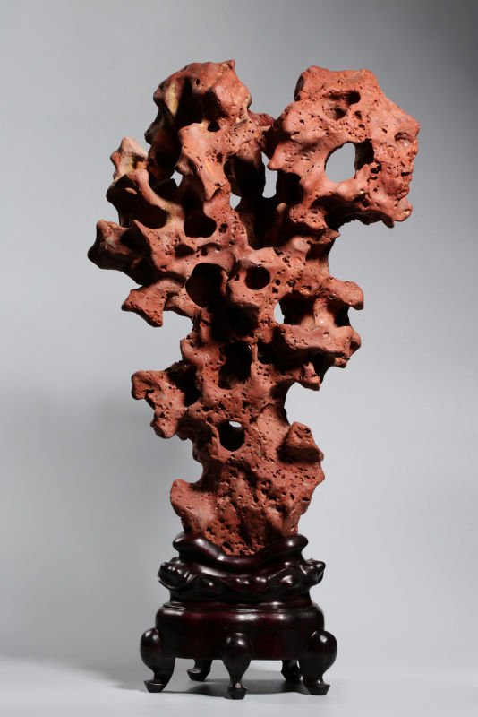 Chinese Natural LingBi stone(With the base) (1 of 8)