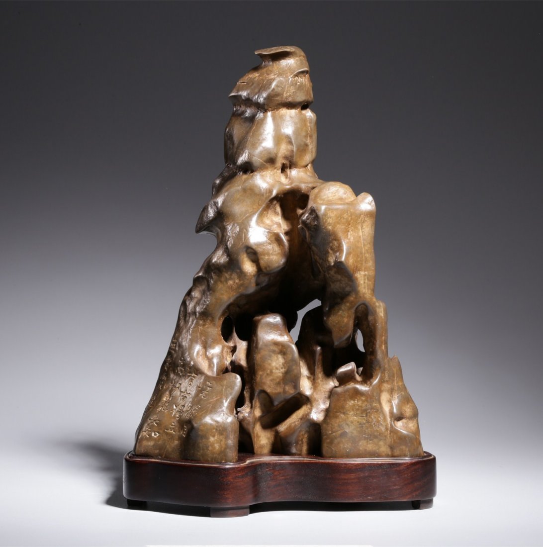 Chinese Natural LingBi Sculpture Stone(With The Base) (1 of 10)