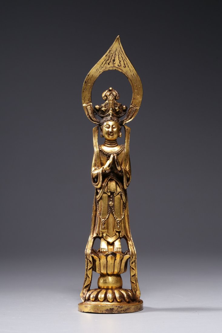 Chinese Ming Dynasty Gilt Bronze Buddha (1 of 11)