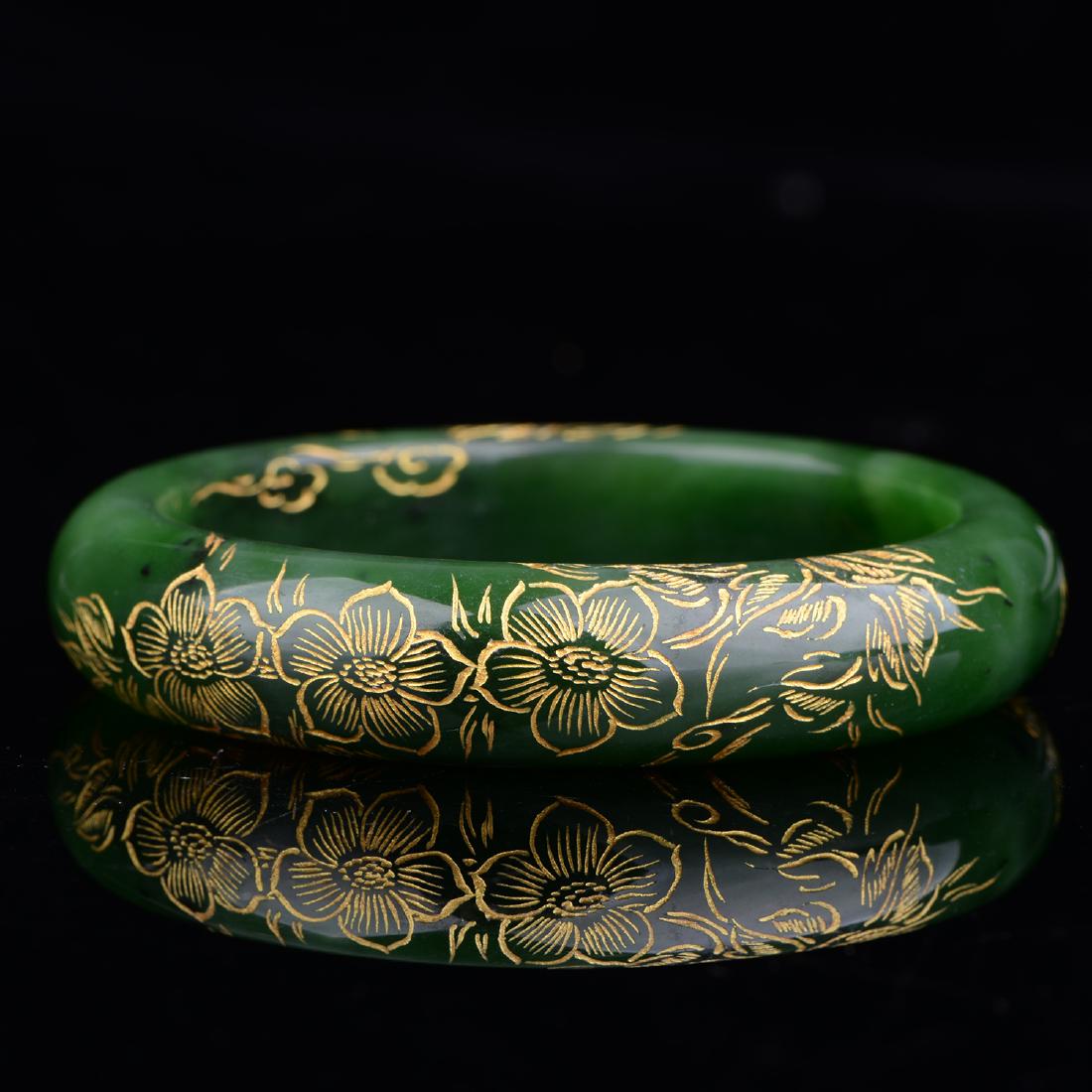 Chinese Jade Bangle Bracelet,Have a certificate (1 of 6)