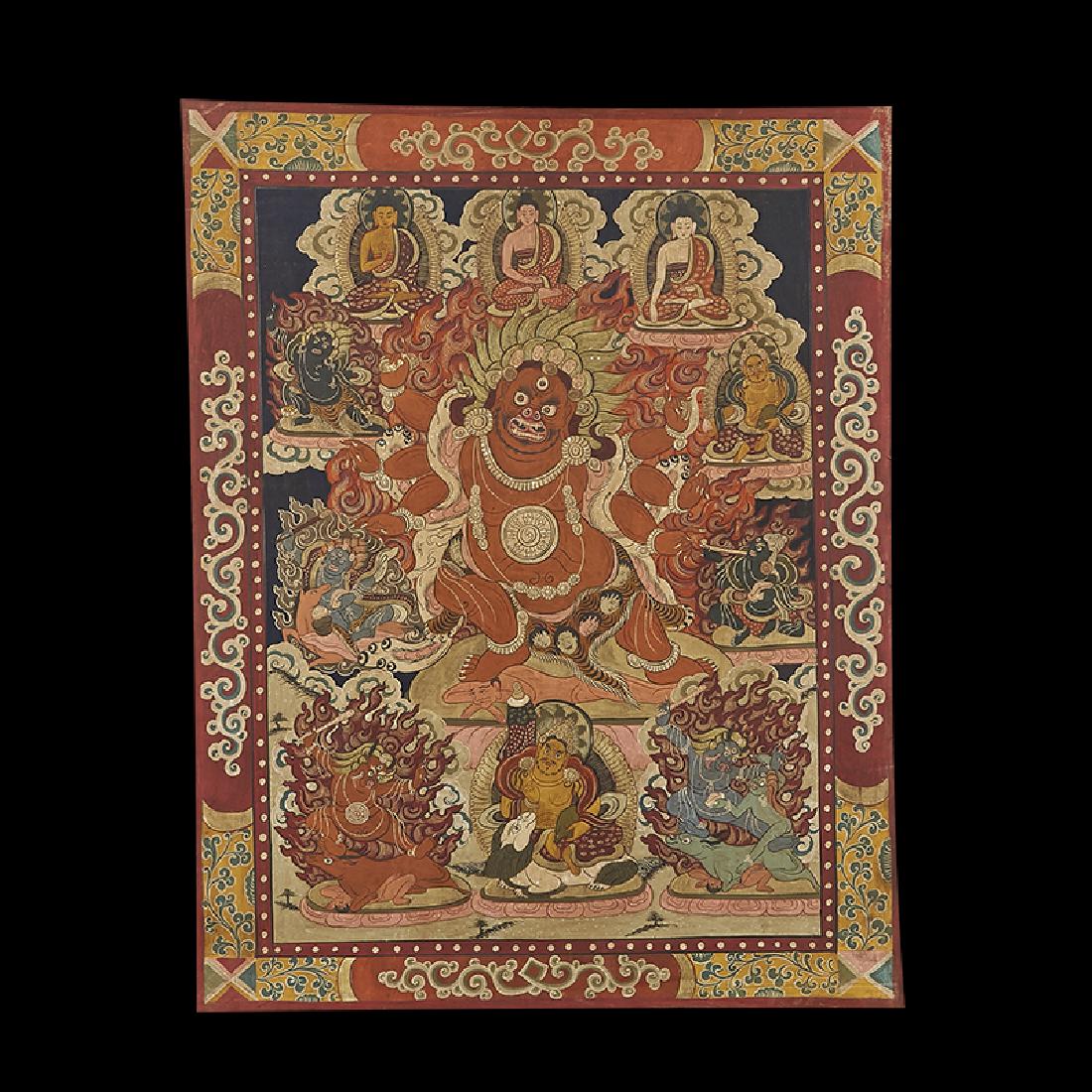 Chinese Qing Dynasty Painting Buddhist Thangka (1 of 5)