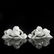 Pair of Chinese Hetian White Jade Horses