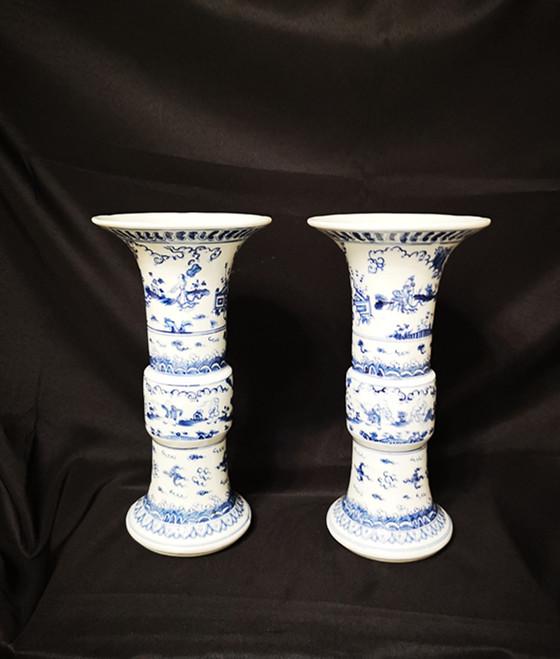Pair of Chinese Blue And White Porcelain Vases Aug 15, 2020 HK BGTJ