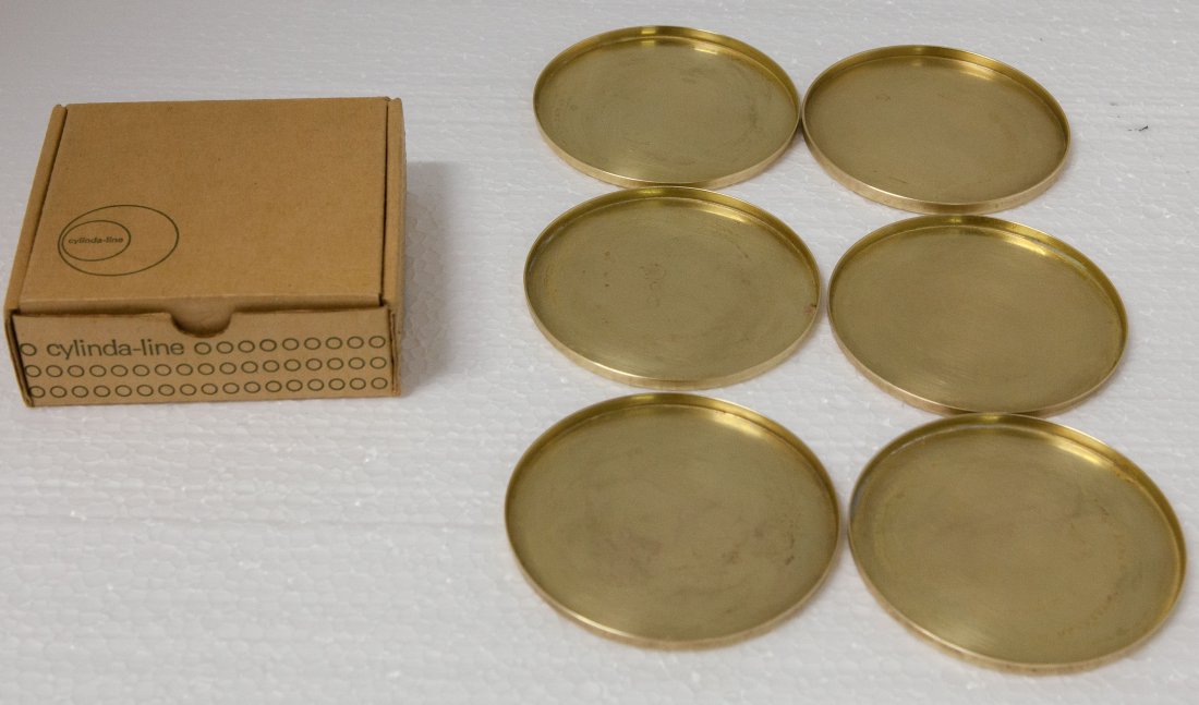 Arne Jacobsen: Stelton, Cylinda Brass Coasters (1 of 1)