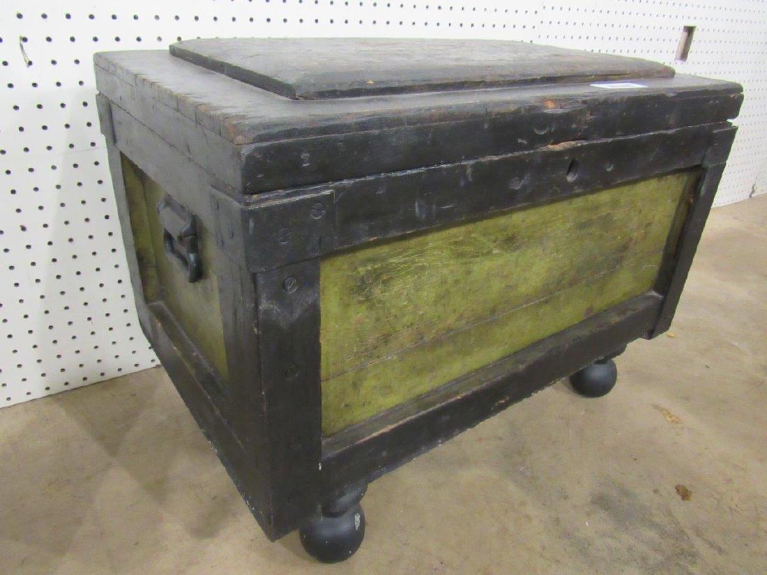 Primitive painted footed trunk (1 of 4)