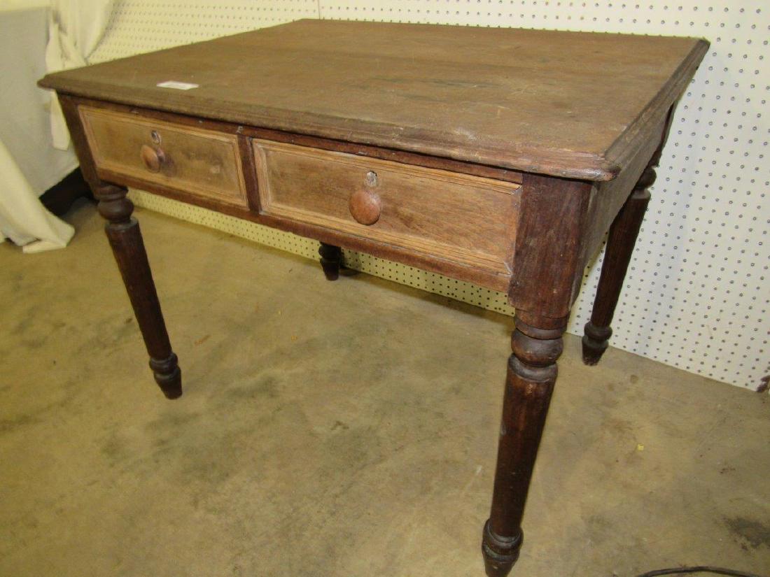 1880s train depot 2 drawer desk (1 of 3)