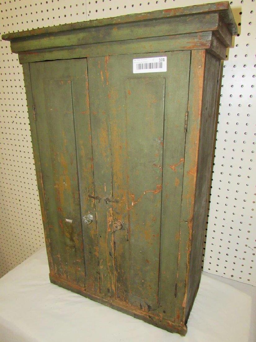 Small primitive hanging cabinet (1 of 8)