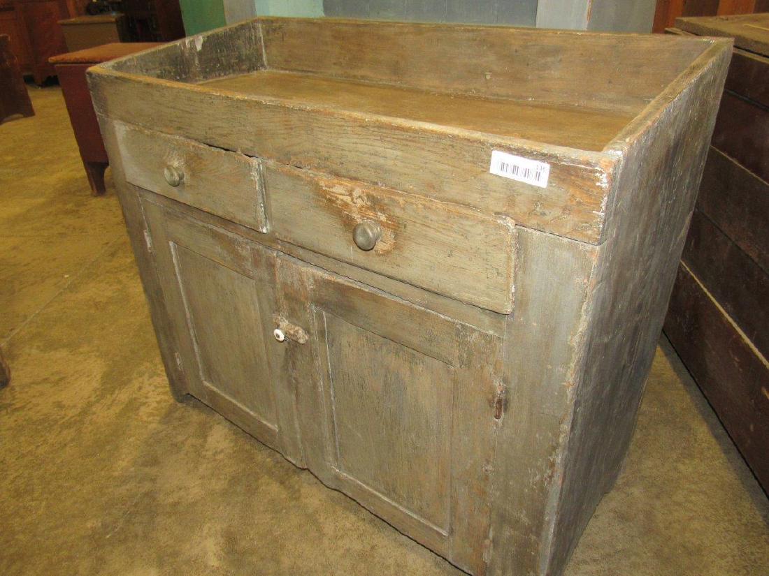 Early primitive oak dry sink