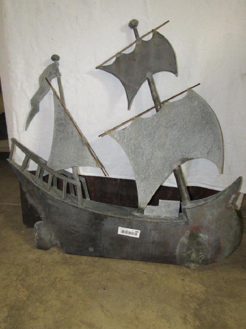 Copper sailboat weathervane topper (1 of 5)