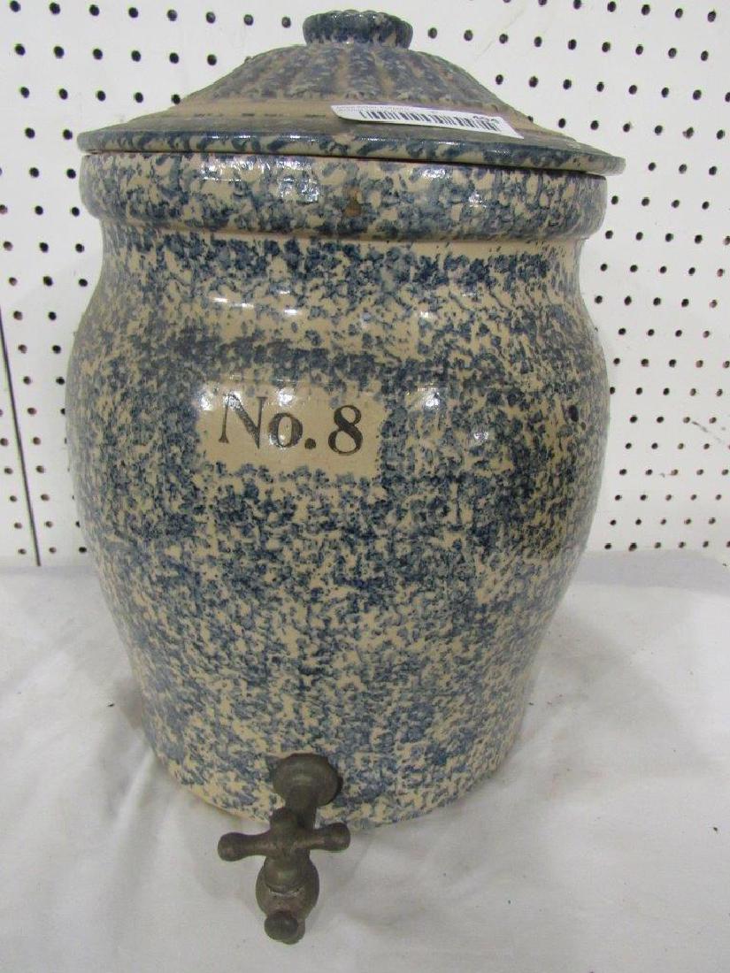 Spongeware stoneware dispenser (1 of 5)